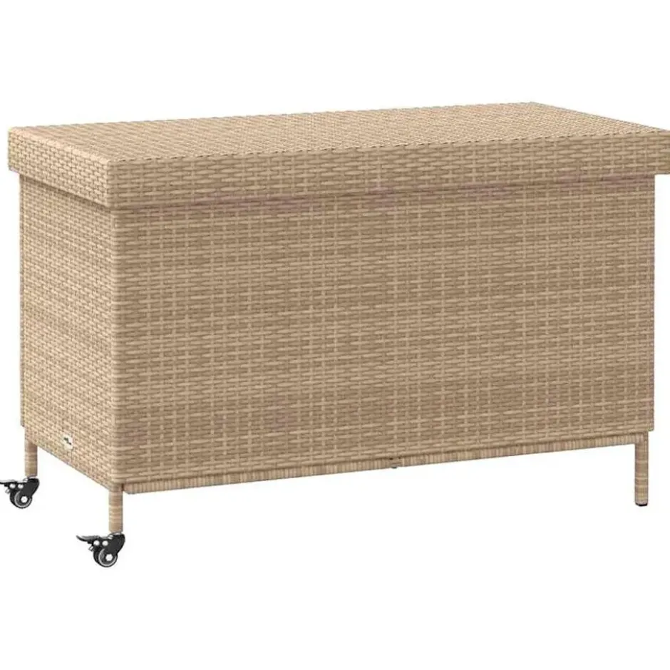 vidaXL - Tuinbox - Beige - Rattan
