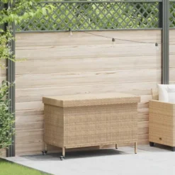 vidaXL - Tuinbox - Beige - Rattan