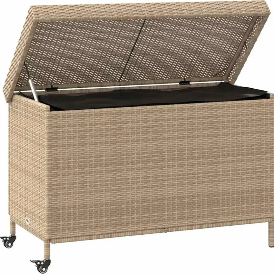 vidaXL - Tuinbox - Beige - Rattan