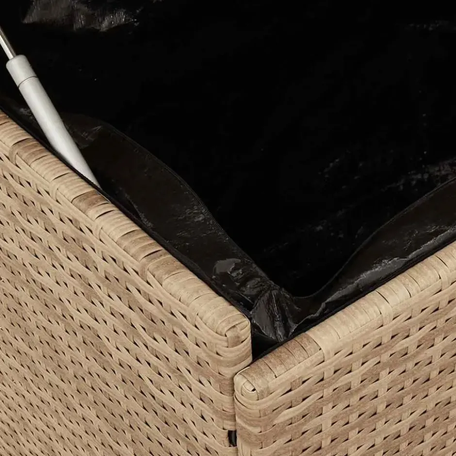 vidaXL - Tuinbox - Beige - Rattan