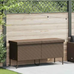vidaXL - Tuinbox - Bruin - Poly rattan