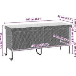 vidaXL - Tuinbox - Bruin - Poly rattan