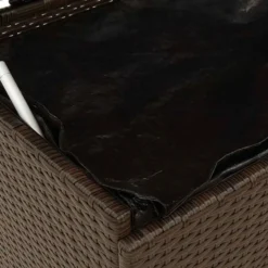 vidaXL - Tuinbox - Bruin - Poly rattan