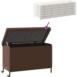 vidaXL - Tuinbox - Bruin - Rattan