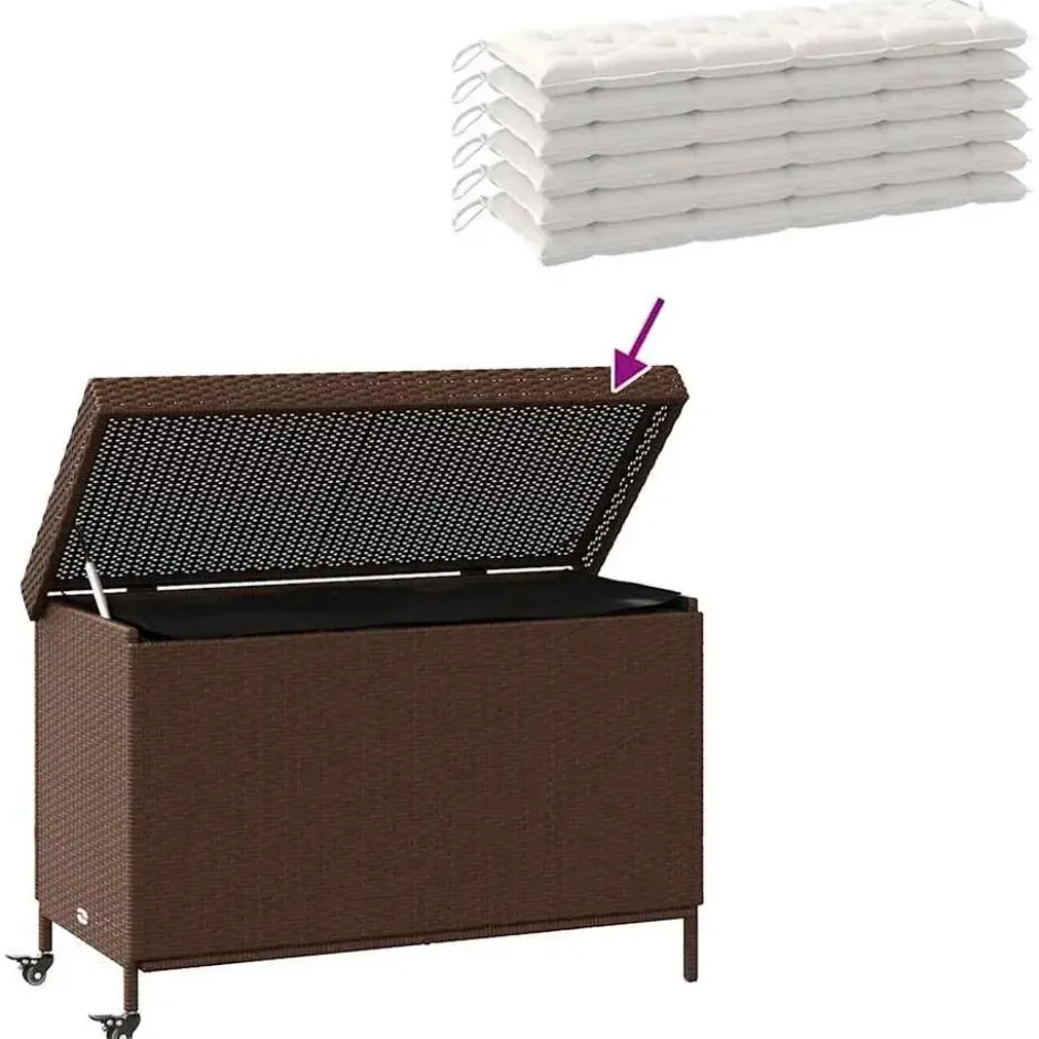 vidaXL - Tuinbox - Bruin - Rattan