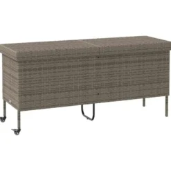 vidaXL - Tuinbox - Grijs - Poly rattan