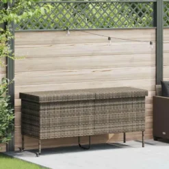 vidaXL - Tuinbox - Grijs - Poly rattan