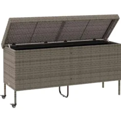 vidaXL - Tuinbox - Grijs - Poly rattan