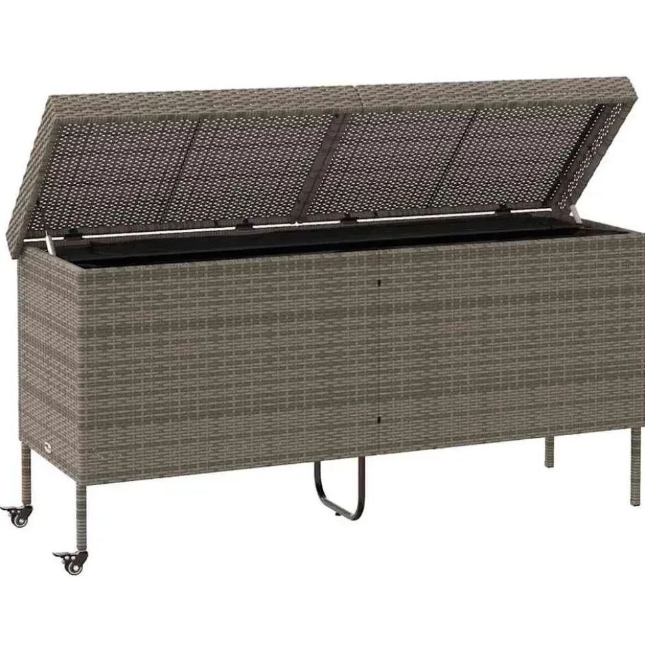 vidaXL - Tuinbox - Grijs - Poly rattan