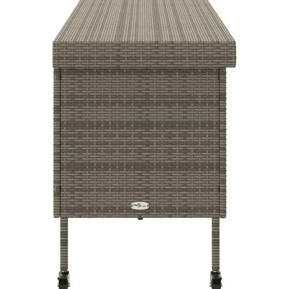 vidaXL - Tuinbox - Grijs - Poly rattan