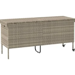 vidaXL - Tuinbox - Grijs - Poly rattan