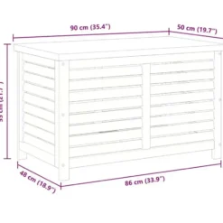 vidaXL - Tuinbox 90x48x55 cm massief eucalyptushout opbergbox