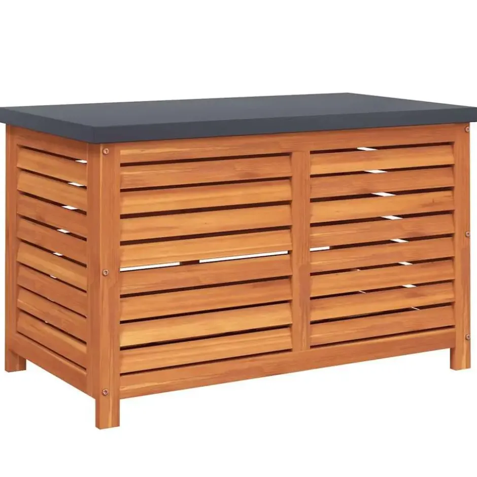vidaXL - Tuinbox 90x48x55 cm massief eucalyptushout opbergbox