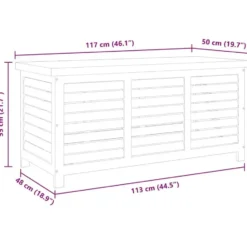vidaXL - Tuinbox 117x50x55 cm massief eucalyptushout