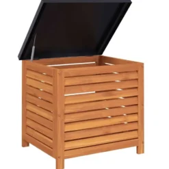 vidaXL - Tuinbox 60x50x55 cm massief eucalyptushout opbergbox