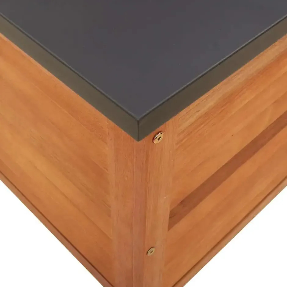 vidaXL - Tuinbox 60x50x55 cm massief eucalyptushout opbergbox