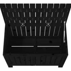 vidaXL - Tuinbox 76x42,5x54 cm massief grenenhout zwart opbergbox buitenbox