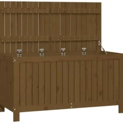 vidaXL - Tuinbox 121x55x64 cm massief grenenhout honingbruin opbergbox buitenbox