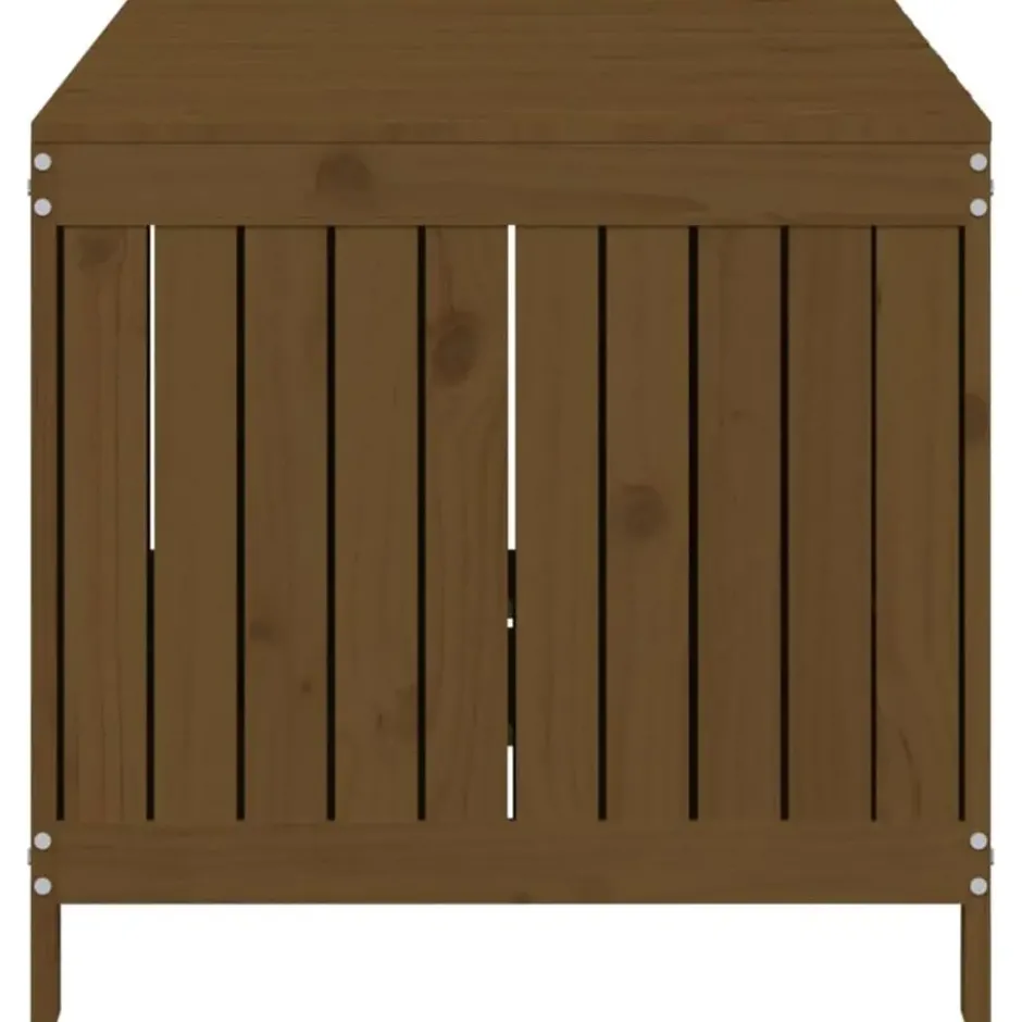 vidaXL - Tuinbox 147x68x64 cm massief grenenhout honingbruin opbergbox buitenbox
