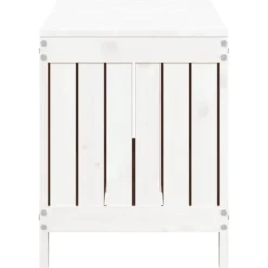 vidaXL - Tuinbox 108x42,5x54 cm - Massief grenenhout - Wit -opbergbox buitenbox