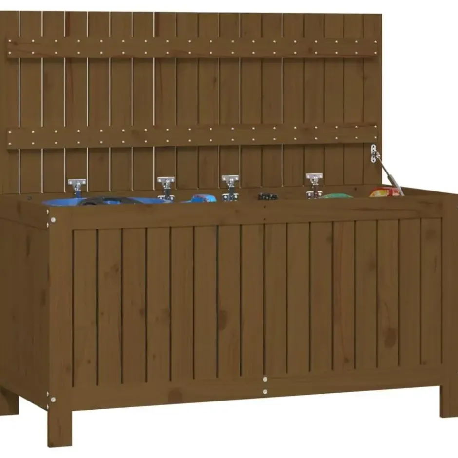 vidaXL - Tuinbox 115x49x60 cm massief grenenhout honingbruin opbergbox buitenbox