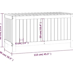 vidaXL - Tuinbox 115x49x60 cm massief grenenhout honingbruin opbergbox buitenbox