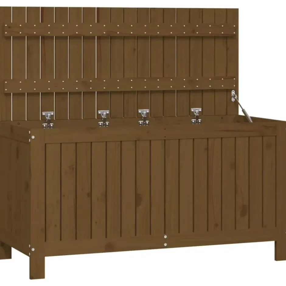 vidaXL - Tuinbox 115x49x60 cm massief grenenhout honingbruin opbergbox buitenbox