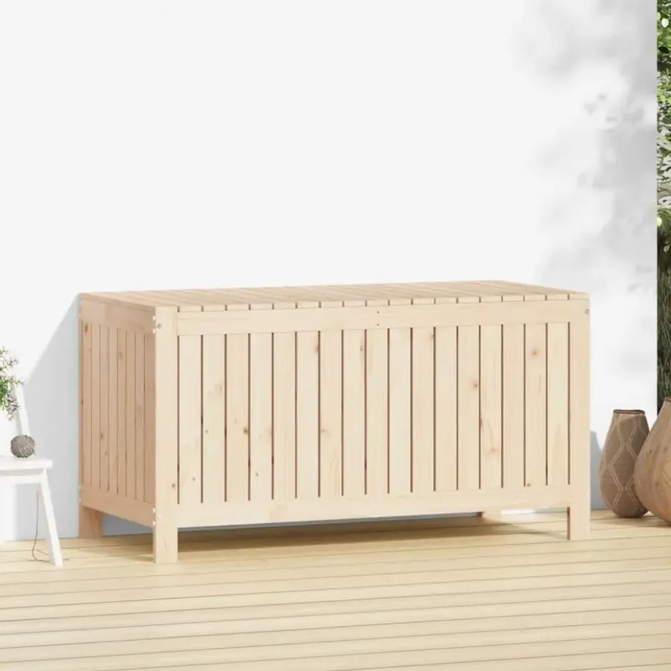 vidaXL - Tuinbox 121x55x64 cm massief grenenhout opbergbox buitenbox