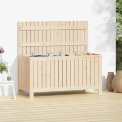 vidaXL - Tuinbox 115x49x60 cm massief grenenhout opbergbox buitenbox