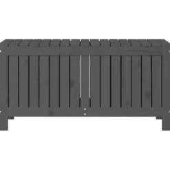 vidaXL - Tuinbox 108x42,5x54 cm massief grenenhout grijs opbergbox buitenbox