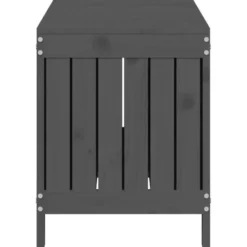 vidaXL - Tuinbox 108x42,5x54 cm massief grenenhout grijs opbergbox buitenbox