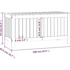 vidaXL - Tuinbox 108x42,5x54 cm massief grenenhout opbergbox buitenbox
