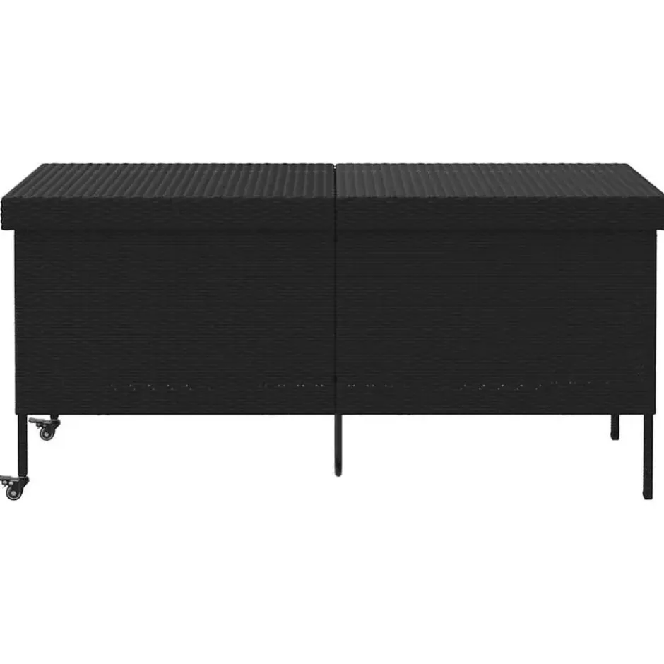 vidaXL - Tuinbox - Zwart - Poly rattan
