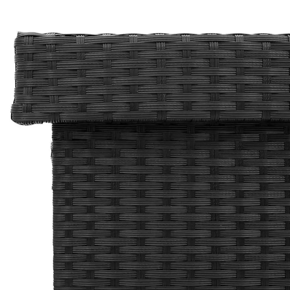 vidaXL - Tuinbox - Zwart - Poly rattan