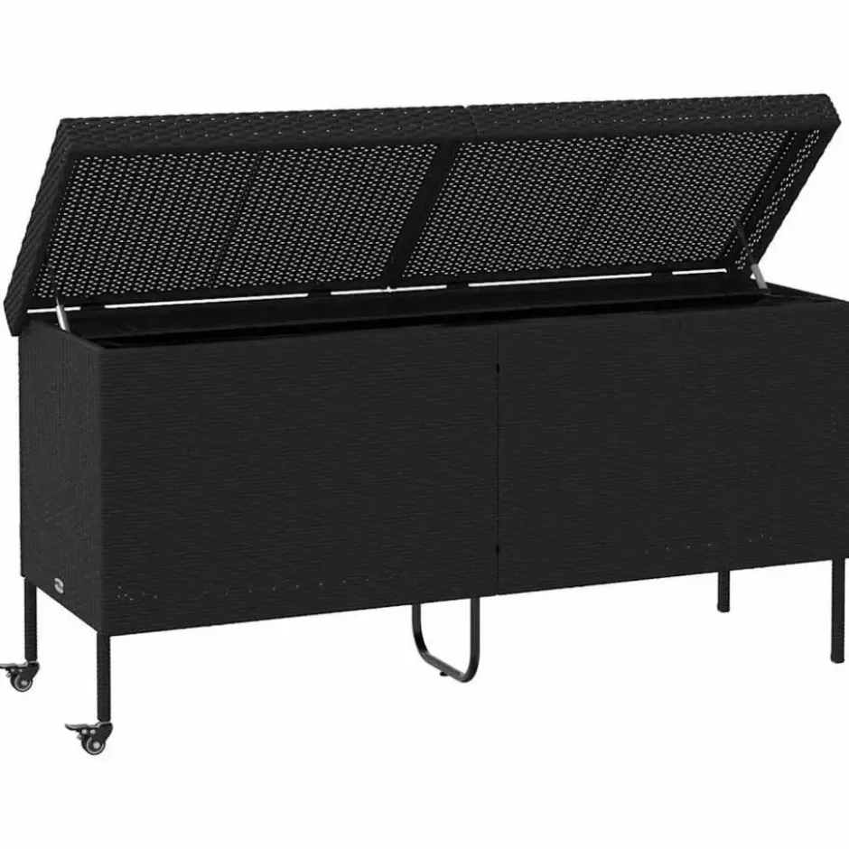 vidaXL - Tuinbox - Zwart - Poly rattan