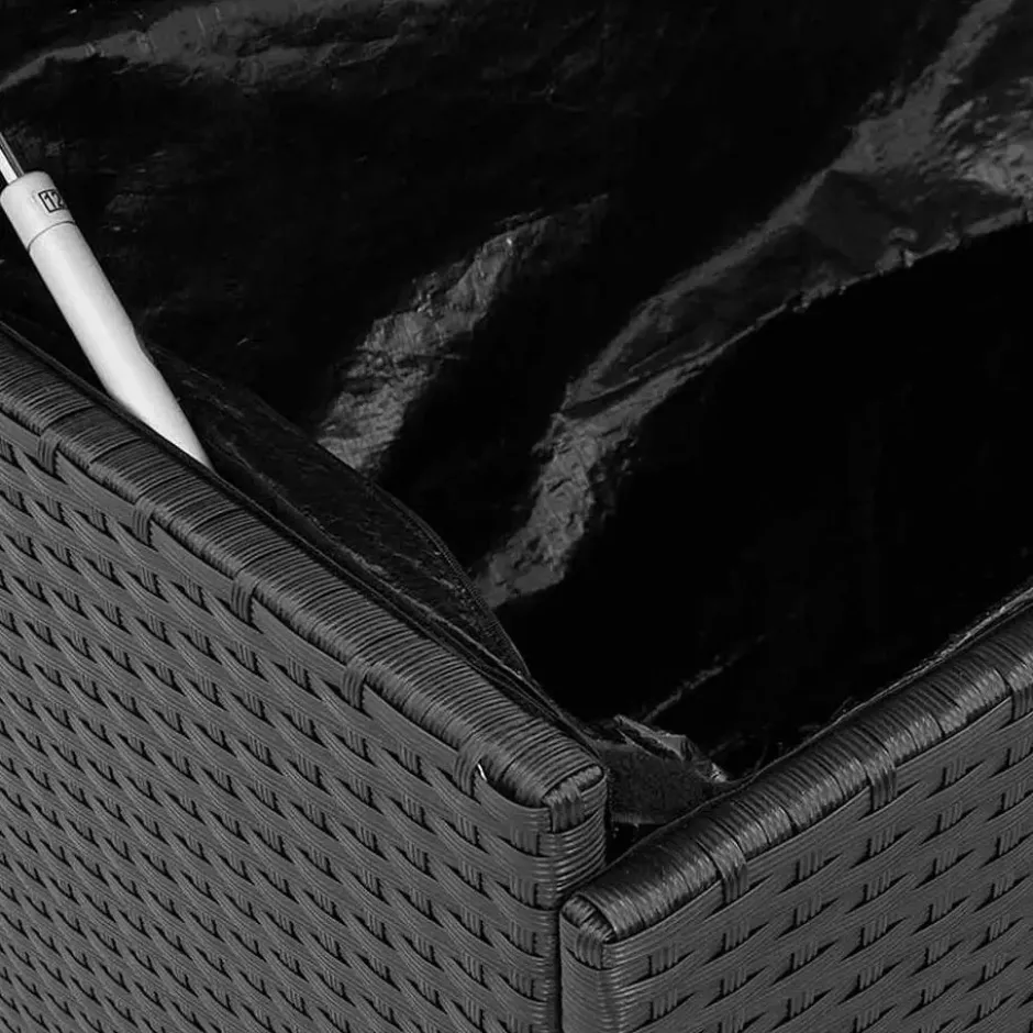 vidaXL - Tuinbox - Zwart - Poly rattan