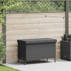vidaXL - Tuinbox - Zwart - Rattan