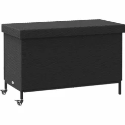 vidaXL - Tuinbox - Zwart - Rattan