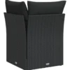vidaXL - Tuinhoekbank - Zwart - Poly rattan - Met kussens