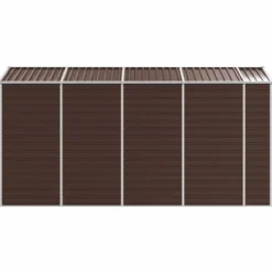 vidaXL - Tuinhuis Bruin 191x385x198 cm Gegalvaniseerd Staal