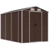 vidaXL - Tuinhuis Bruin 191x300x198 cm Gegalvaniseerd Staal