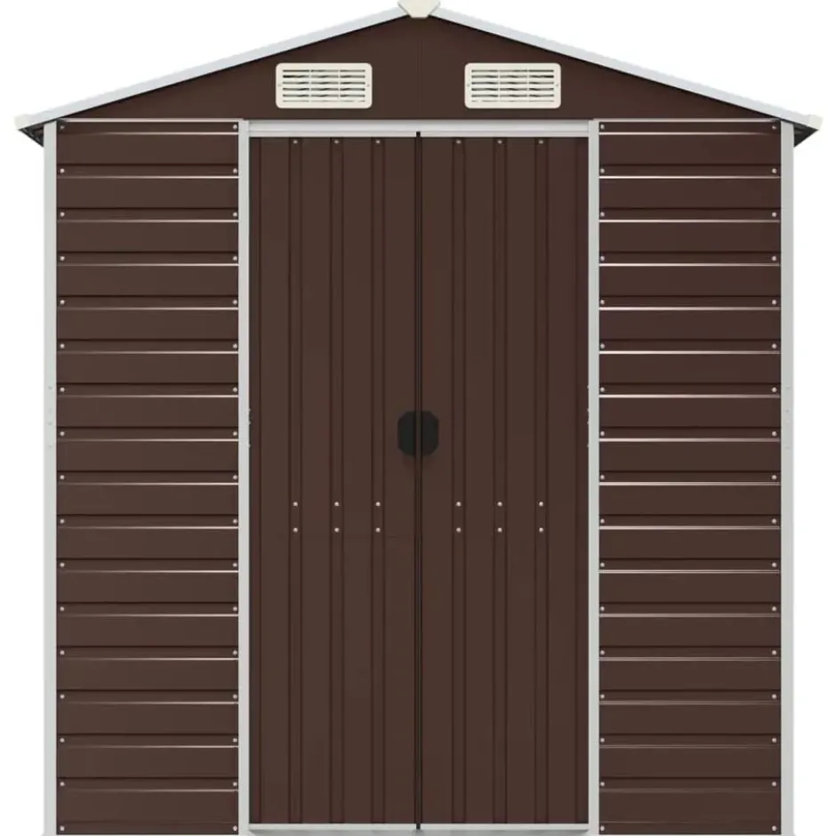 vidaXL - Tuinhuis Bruin 191x300x198 cm Gegalvaniseerd Staal