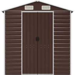 vidaXL - Tuinhuis Bruin 191x300x198 cm Gegalvaniseerd Staal