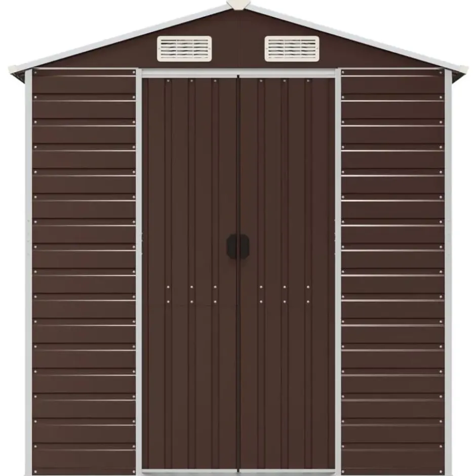 vidaXL - Tuinhuis Bruin 191x470x198 cm Gegalvaniseerd Staal