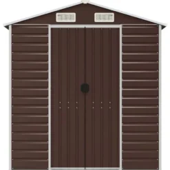 vidaXL - Tuinhuis Bruin 191x215x198 cm Gegalvaniseerd Staal