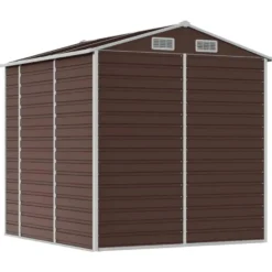 vidaXL - Tuinhuis Bruin 191x215x198 cm Gegalvaniseerd Staal