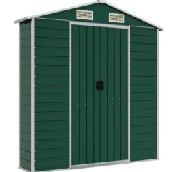 vidaXL - Tuinhuis Groen 191x215x198 cm Gegalvaniseerd Staal