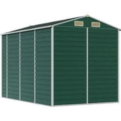 vidaXL - Tuinhuis Groen 191x300x198 cm Gegalvaniseerd Staal