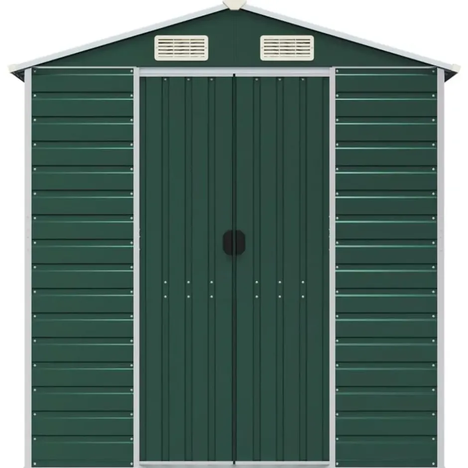 vidaXL - Tuinhuis Groen 191x300x198 cm Gegalvaniseerd Staal