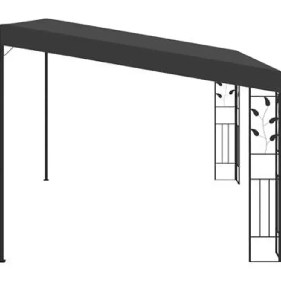 vidaXL - Tuinhuisje - Antraciet - Stof - 4 x 3x 2.5 m